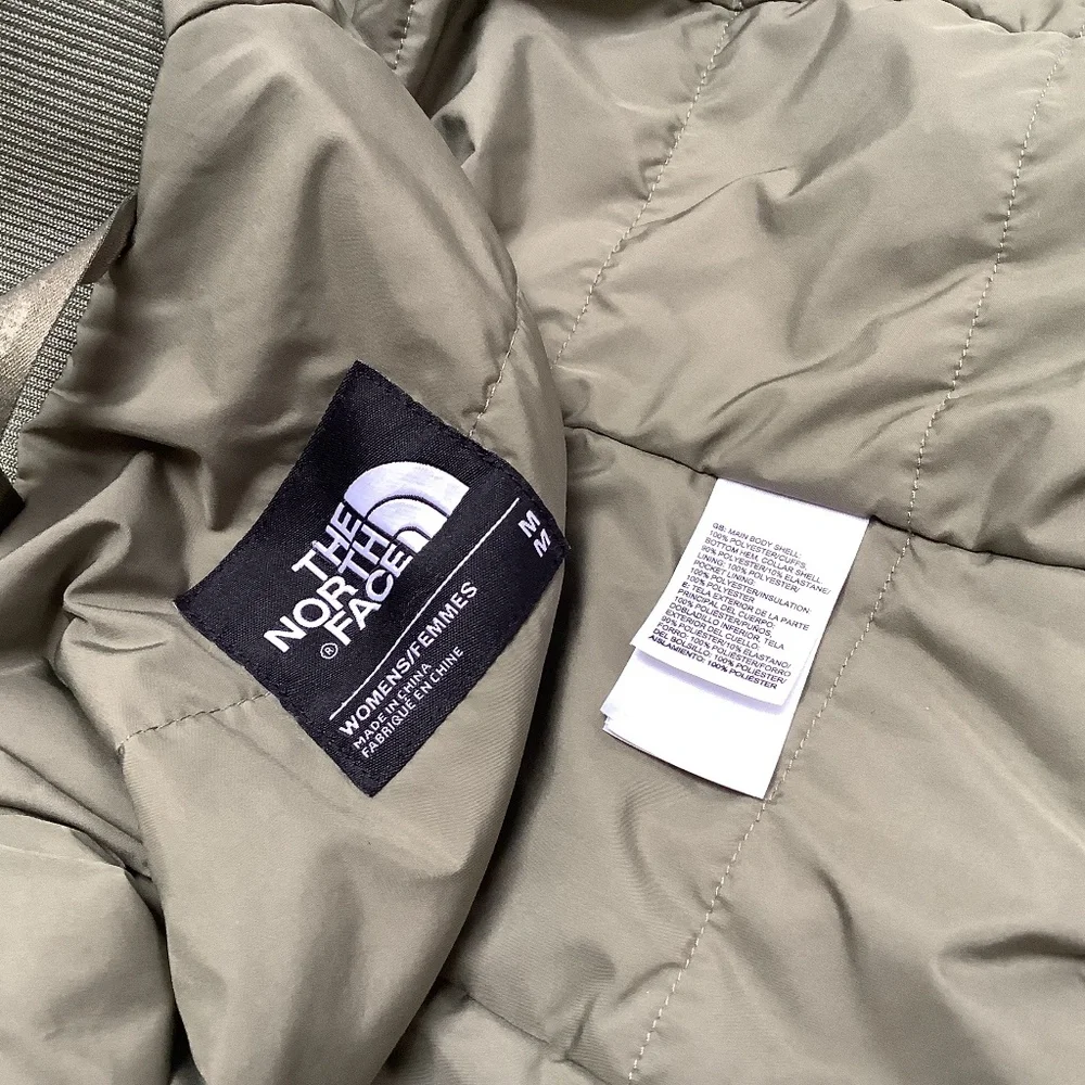 The North Face Puffer Bomber Jacket Insulated Olive Army Green M Medium - Picture 14 of 16